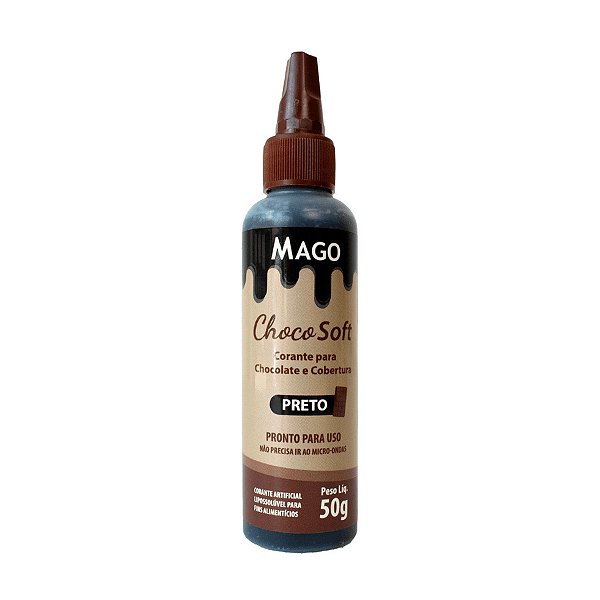 Corante ChocoSoft Preto - 50g  - 1 unidade - Mago - Rizzo