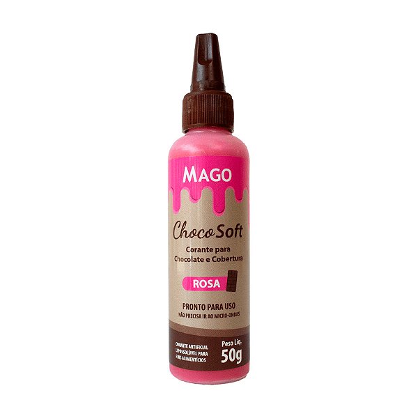 Corante ChocoSoft Rosa - 50g  - 1 unidade - Mago - Rizzo