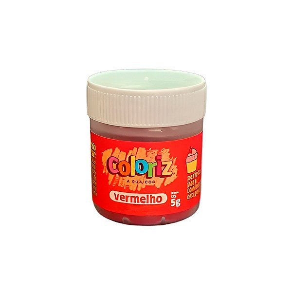 Corante em Pó Lipossolúvel Vermelho - 5g - 1 unidade - Coloriz - Rizzo