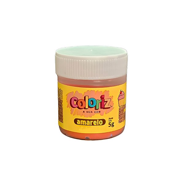 Corante em Pó Lipossolúvel Amarelo - 5g - 1 unidade - Coloriz - Rizzo