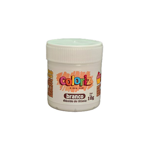 Corante em Pó Dióxido de Titânio Branco - 10g - 1 unidade - Coloriz - Rizzo