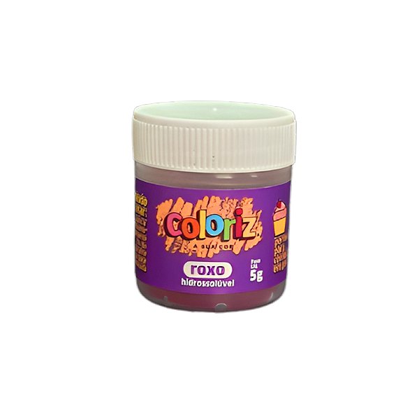 Corante em Pó Hidrossolúvel Roxo - 5g - 1 unidade - Coloriz - Rizzo