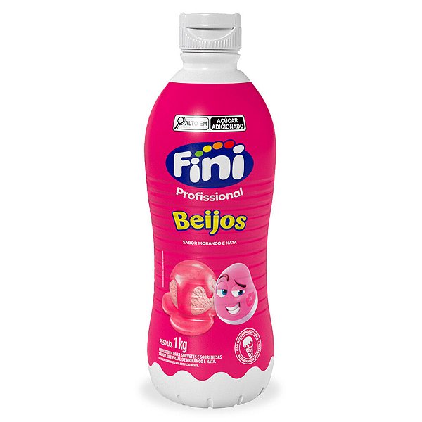 Calda para Sorvete Beijos - 1kg - 1 unidade - Fini - Rizzo