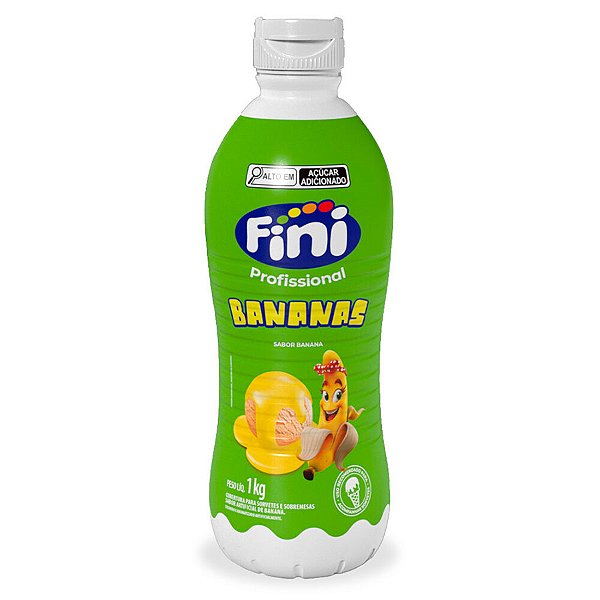 Calda para Sorvete Bananas - 1kg - 1 unidade - Fini - Rizzo