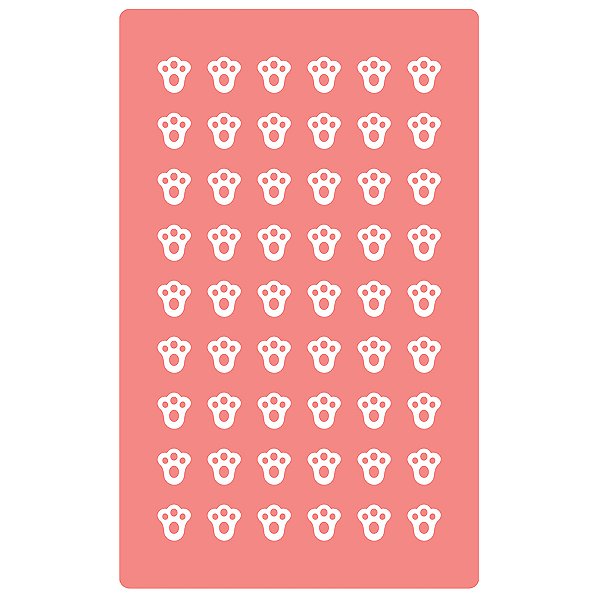 Placa para Confeitos e Sprinkles - Pata Coelho - Ref. 1525 - 1,8cm - 1 unidade - RR Cortadores - Rizzo