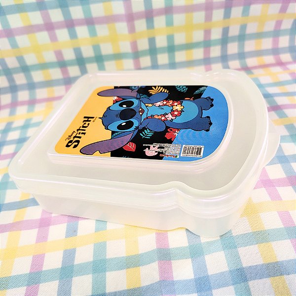 Sanduicheira/Porta Frios Branco - Stitch com Colar de Flores - 16cm - 1 unidade - Disney Original - Rizzo