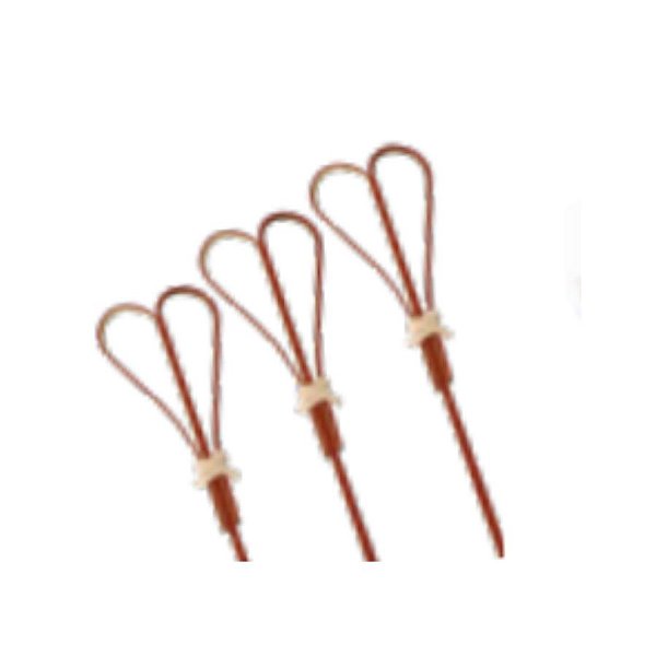 Palito em Bambu para petiscos Vermelho - 20 unidades - 12 cm - Rizzo