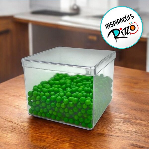 Caixa Acrilica Trasparente Quadrada - 10cm - 1 unidade - Rizzo