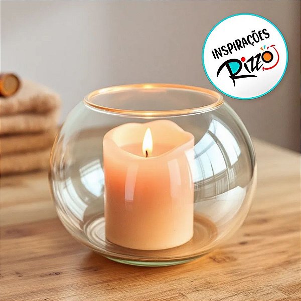 Mini Pote De Vidro Redondo - 5,2x6,5cm - 100ml - 1 unidade - Rizzo