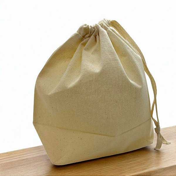 Saco de Algodão Cru R03 - 25x20x8cm - 5 unidades - Rizzo