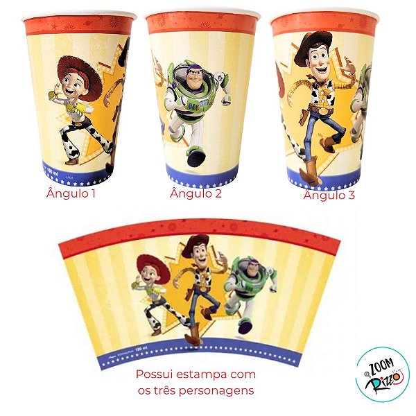 Copo de Papel - Toy Story - 180ml - 8 unidades - Regina - Rizzo