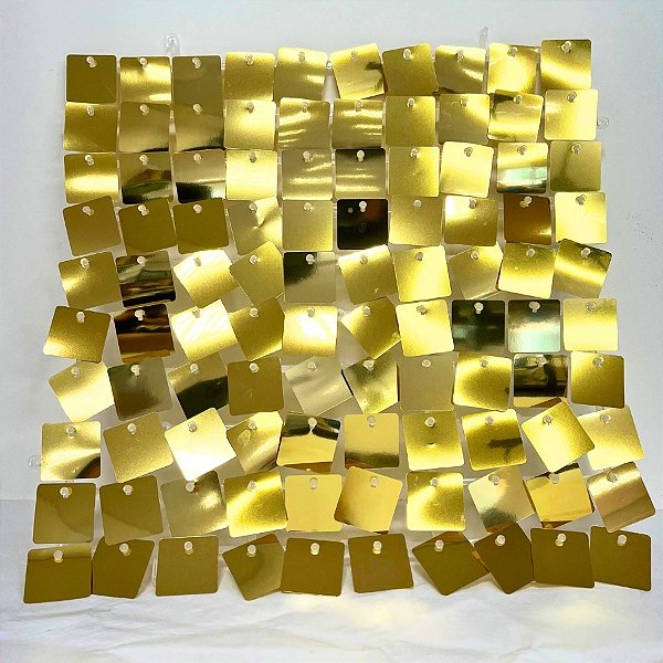 Painel Metalizado Shimmer Wall Vazado Ouro - 30x30cm - 1 unidade - Rizzo