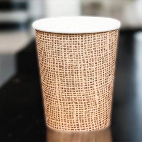Copo de Papel Biodegradável 270ml - Juta - 10 unidades - Silver Festas - Rizzo
