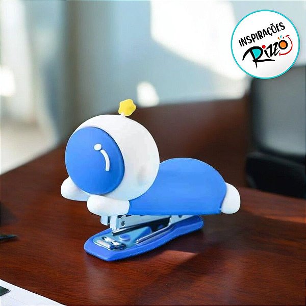 Mini Grampeador Astronauta Com Grampo - 9x6,5cm - 1 unidade - Rizzo