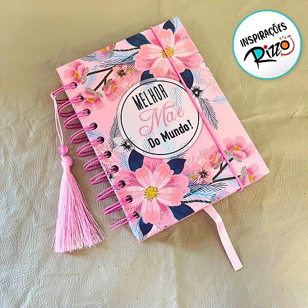 Agenda Permanente Rosa - Melhor Mãe do Mundo - 160 Folhas - 10,4x14,2cm - 1 unidade - Rizzo