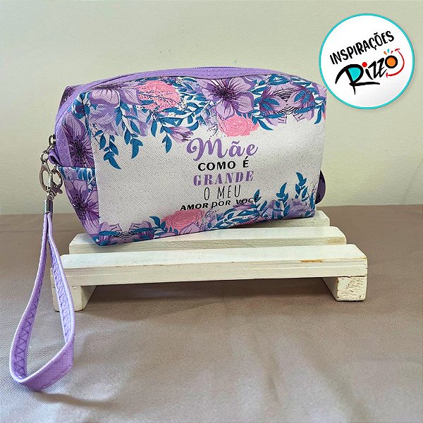 Necessaire Mãe como é Grande o Meu Amor por Você - 17,5x7x9,5cm - 1 unidade - Rizzo