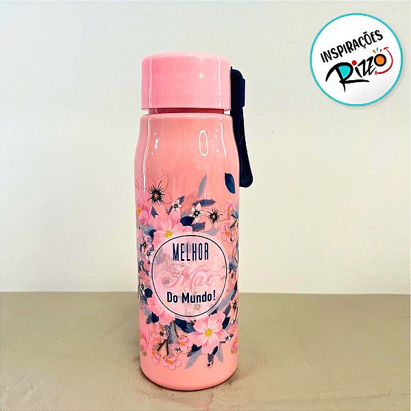 Garrafa Squeeze - Melhor Mãe do Mundo - 500ml - 1 unidade - Rizzo