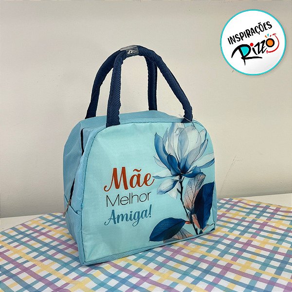Bolsa Térmica Bege - Mãe Melhor Amiga - 22x12x18,5cm - 1 unidade - Rizzo