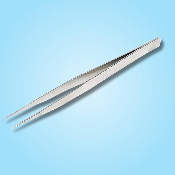 Pinça Reta Metálica Profissional Fina - 14,5cm - 5 unidades - Rizzo