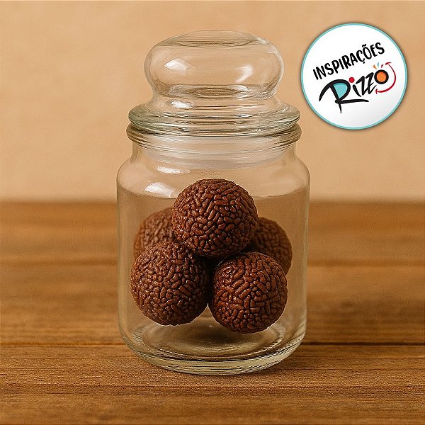 Pote de Vidro Bomboniere com Tampa Hermética - 9,3x3,3cm - 100ml - 1 unidade - Rizzo