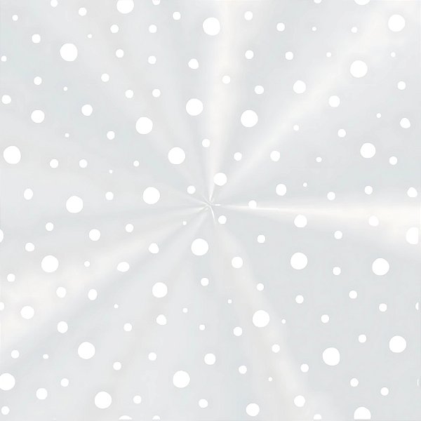 Saco Poli Transparente - Dots Branco - 11x19,5cm - 100 unidades - Cromus - Rizzo
