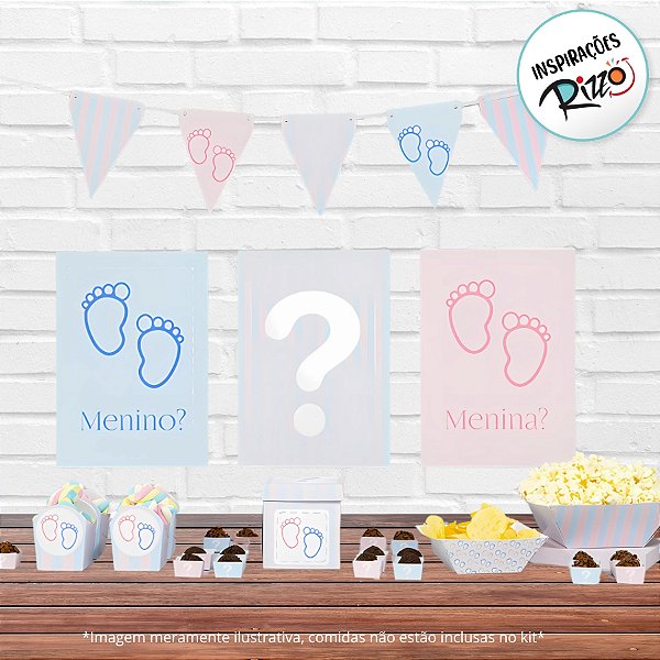 Kit Festa Chá Revelação  - 29 unidades - Rizzo