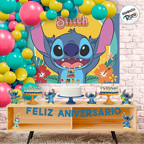 Kit Festa Fácil - Stitch - 39 Itens - 1 unidade - Disney Original - Rizzo