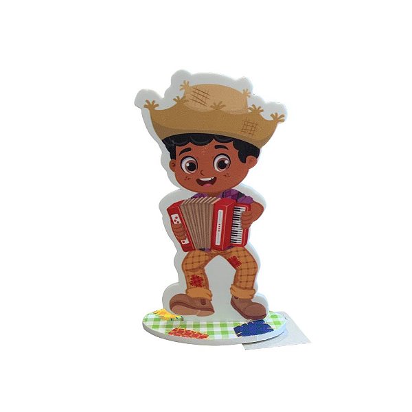 Enfeite de Mesa Em EVA Crianças Caipiras - Modelo 2 -  11,5x17,5cm - 1 unidade - Piffer  - Rizzo