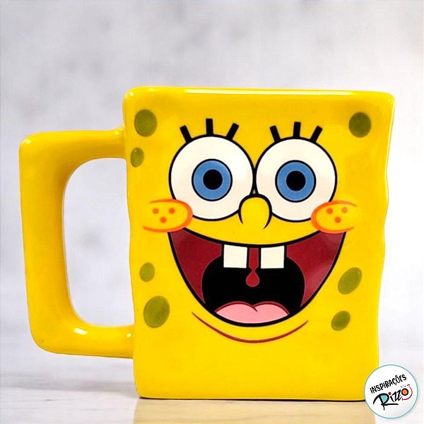 Enfeite Bob Esponja de Cerâmica - 11x14cm - 1 unidade - Rizzo