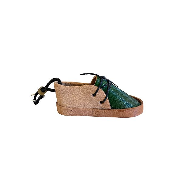 Chaveiro Lembrancinha Mini Tênis De couro - Verde - 6,5cm - 1 unidade - Rizzo