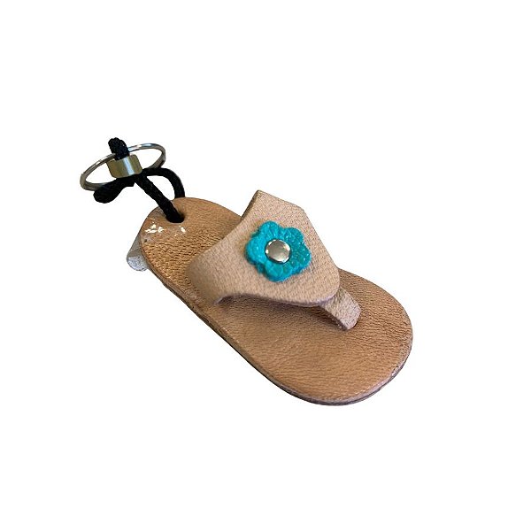 Chaveiro Lembrancinha Sandalha De Couro - Modelo 1 - Sortido - 5cm - 1 unidade - Rizzo
