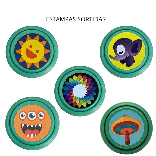 Ioiô Para Lembrancinha Festa - Verde - Estampa Sortida - 5,5cm - 1 unidade - Rizzo