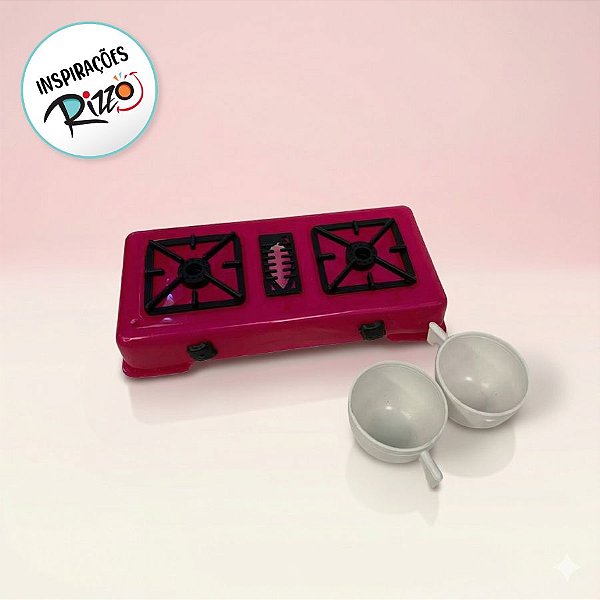 Brinquedo Fogão e Xícaras - Sortido -16,5x7cm - 3 unidades - Rizzo