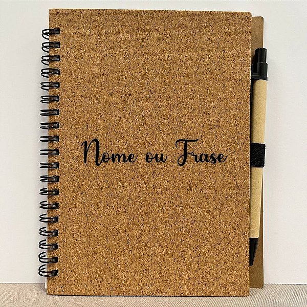 Bloco para Anotação Personalizado Escrita Preta Com Caneta Estampa Papelão - 70 Folhas - 13,5x17,5cm - 1 unidade - Rizzo