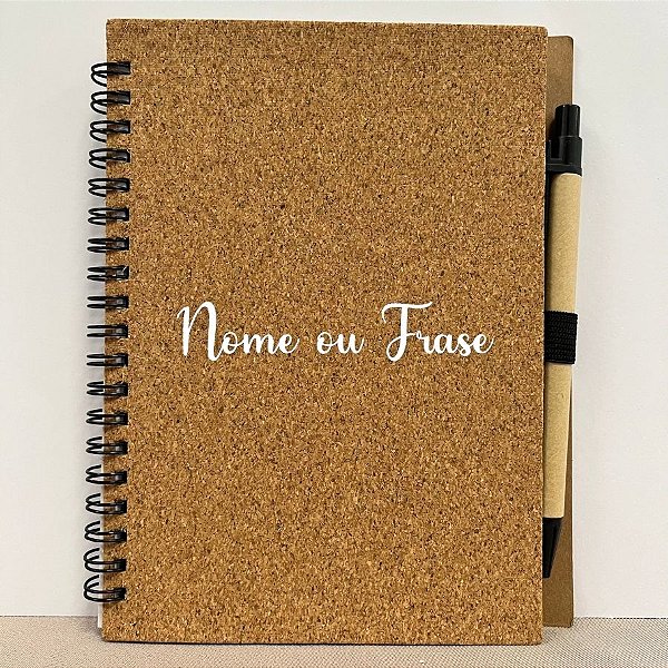 Bloco para Anotação Personalizado Escrita Branca Com Caneta Estampa Papelão - 70 Folhas - 13,5x17,5cm - 1 unidade - Rizz