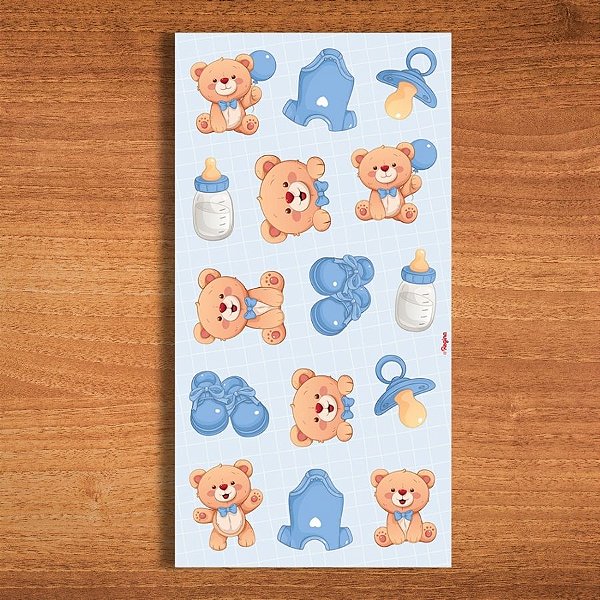 Adesivo Decorativo – Chá de Bebê Menino - 5,5x5cm - 1 unidade - Regina - Rizzo