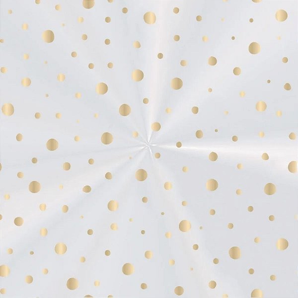 Saco Poli Transparente Decorado - Inc Dots Ouro - 15x22cm - 100 unidades - Cromus - Rizzo
