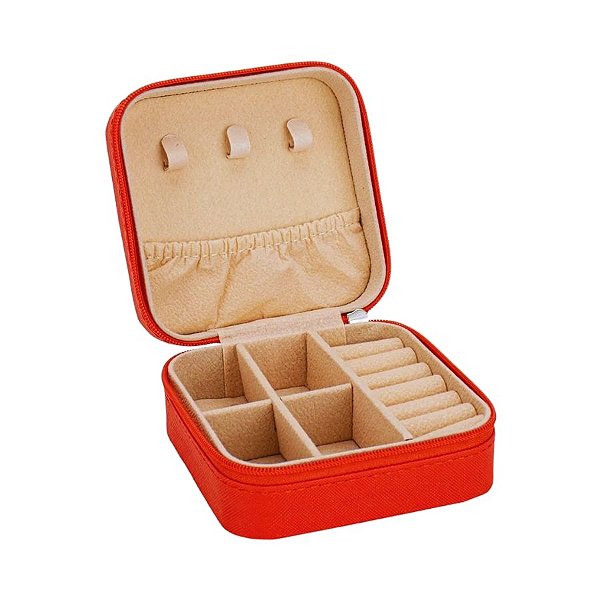 Mini Porta Jóias Portátil – Vermelho Escuro - 1 unidade - Rizzo