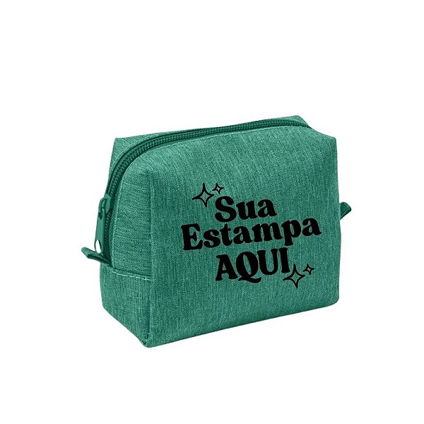 Necessaire de Tecido Personalize com Sua Estampa - Turquesa - 13x610cm - 1 unidade - Rizzo