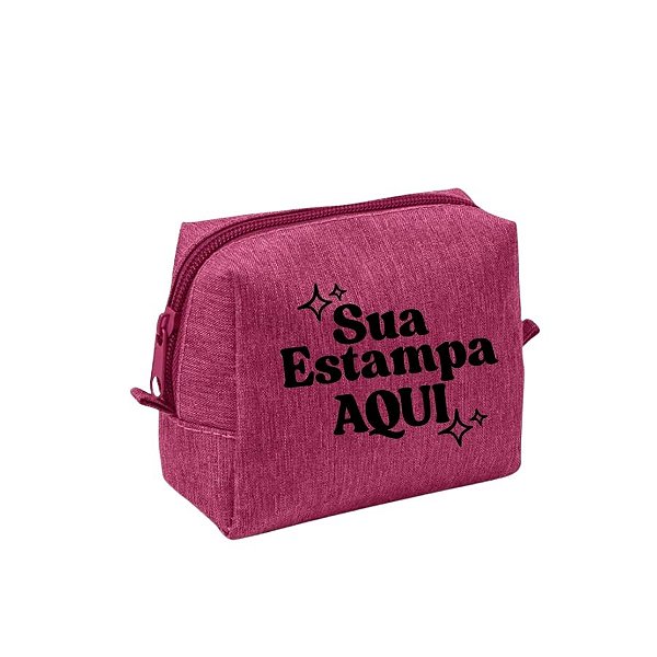 Necessaire de Tecido Personalize com Sua Estampa - Rosa - 13x610cm - 1 unidade - Rizzo
