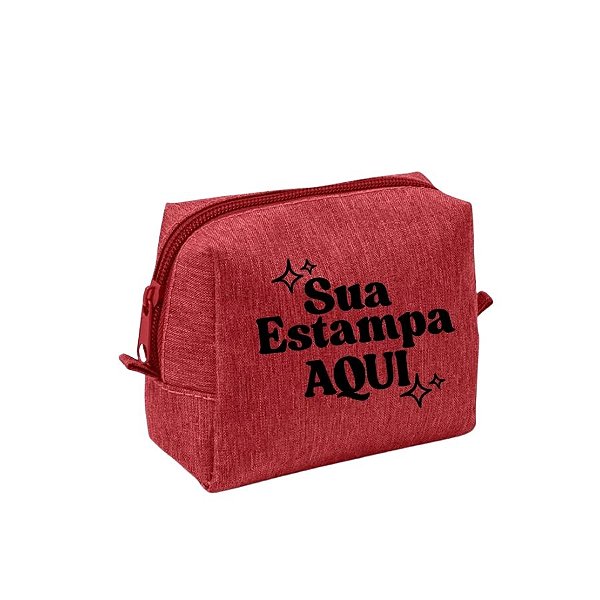 Necessaire de Tecido Personalize com Sua Estampa - Vermelha - 13x610cm - 1 unidade - Rizzo