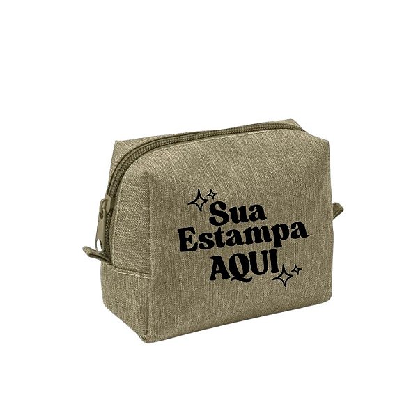 Necessaire de Tecido Personalize com Sua Estampa - Bege - 13x610cm - 1 unidade - Rizzo