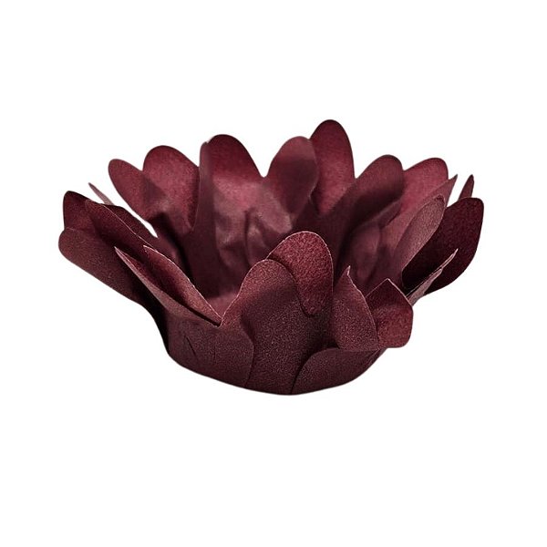 Forminha Para Doces Finos - Margaridinha Bordo - 30 unidades - Floretta Fest - Rizzo
