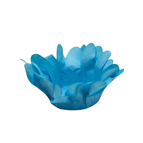 Forminha Para Doces Finos - Margaridinha Azul Piscina - 30 unidades - Floretta Fest - Rizzo