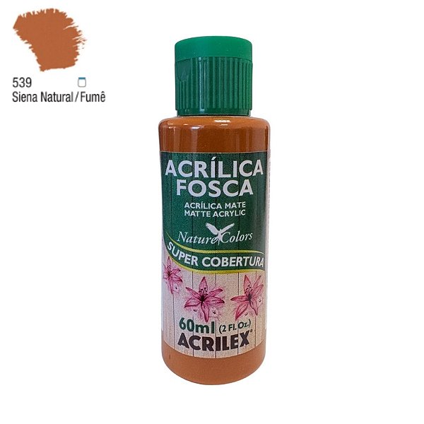 Tinta Acrílica Fosca 60ml - Siena Natural / Fume - 1 unidade - Acrilex - Rizzo