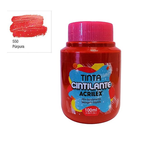 Tinta Cintilante Artesanato 100ml - Purpura - 1 unidade - Acrilex - Rizzo