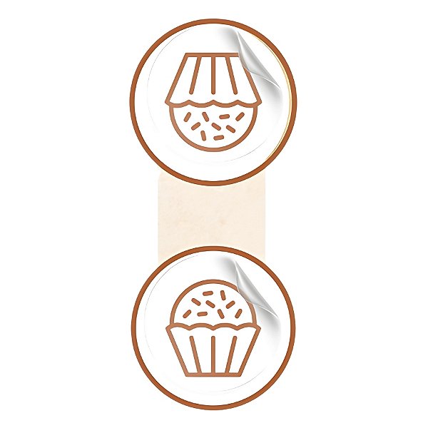Lacre Adesivo Brigadeiro - Ref.2298 - Hot Stamping - 3x7,5cm - 20 unidades - Stickr - Rizzo