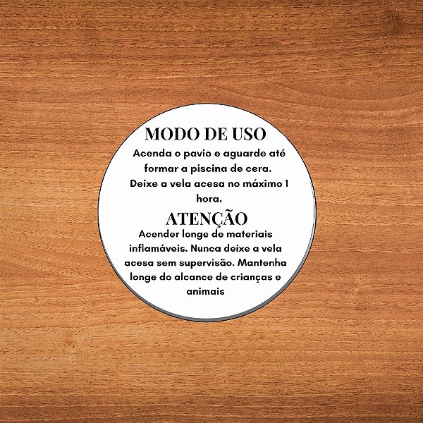 Adesivo Redondo Cuidados Com a Vela - 3x3cm - 50 Unidades - 50 unidades - Stickr - Rizzo