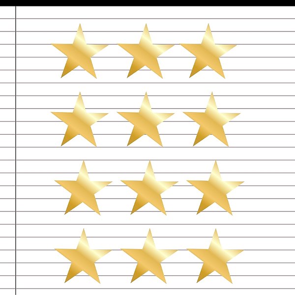 Adesivo Estrela Dourada - 1,5x1,5cm - 100 unidades - Stickr - Rizzo