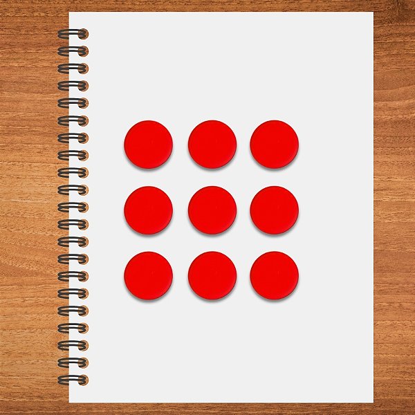 Adesivo Pontinho Vermelho - 1,5x1,5cm - 100 unidades - Stickr - Rizzo